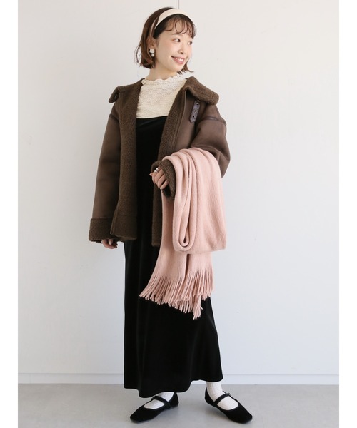 ehka sopo(エヘカソポ)の「花柄ジャカードカットソー(Tシャツ/カットソー・レディース・キナリ/ベージュ/ブラック・フリ-)」の8枚目の写真