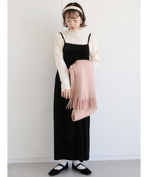 ehka sopo(エヘカソポ)の「花柄ジャカードカットソー(Tシャツ/カットソー・レディース・キナリ/ベージュ/ブラック・フリ-)」の9枚目の写真