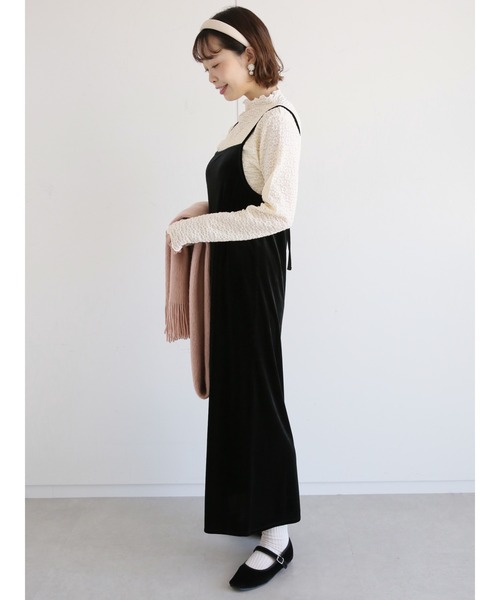 ehka sopo(エヘカソポ)の「花柄ジャカードカットソー(Tシャツ/カットソー・レディース・キナリ/ベージュ/ブラック・フリ-)」の11枚目の写真