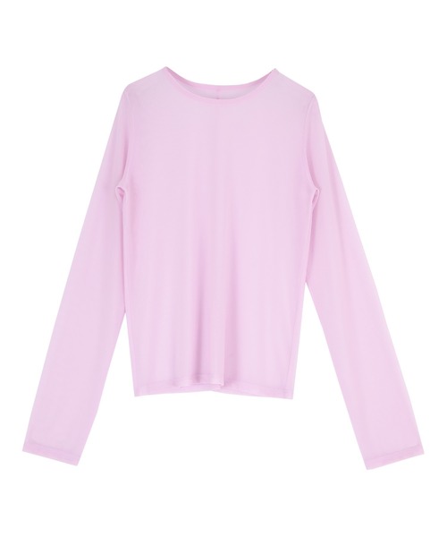 titivate(ティティベイト)の「クルーネックシアートップス(Tシャツ/カットソー・レディース・オレンジ/ラベンダー/ライトグリーン/アイボリー/ブラック・FREE)」の9枚目の写真