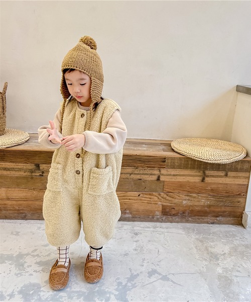 aimoha(アイモハ)の「【aimoha-KIDS-】子供服 前開きボアオールインワン(つなぎ/オールインワン・キッズ・ライトベージュ/ブラウン・80/90/100/110/120/130)」の21枚目の写真