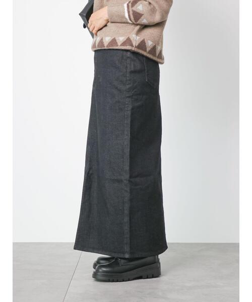 Lugnoncure（ルノンキュール）の「◎裏起毛デニムスカート（スカート・レディース・ブルー/ネイビー/ブラック・MEDIUM/LARGE）」の21枚目の写真