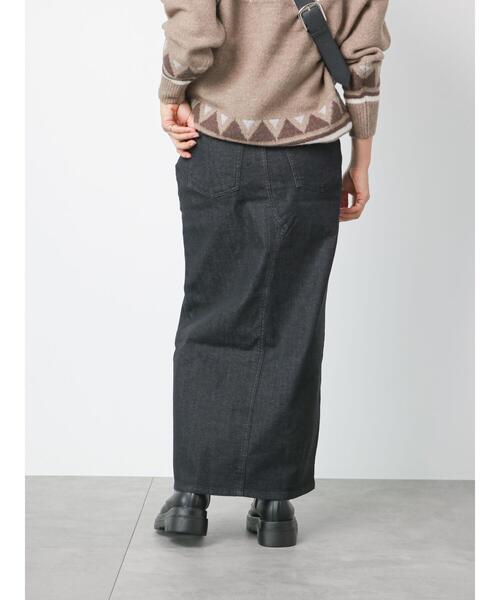 Lugnoncure（ルノンキュール）の「◎裏起毛デニムスカート（スカート・レディース・ブルー/ネイビー/ブラック・MEDIUM/LARGE）」の22枚目の写真