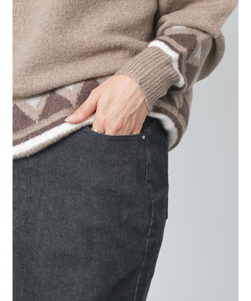 Lugnoncure（ルノンキュール）の「◎裏起毛デニムスカート（スカート・レディース・ブルー/ネイビー/ブラック・MEDIUM/LARGE）」の13枚目の写真