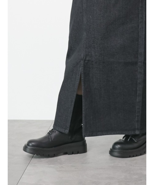 Lugnoncure（ルノンキュール）の「◎裏起毛デニムスカート（スカート・レディース・ブルー/ネイビー/ブラック・MEDIUM/LARGE）」の11枚目の写真