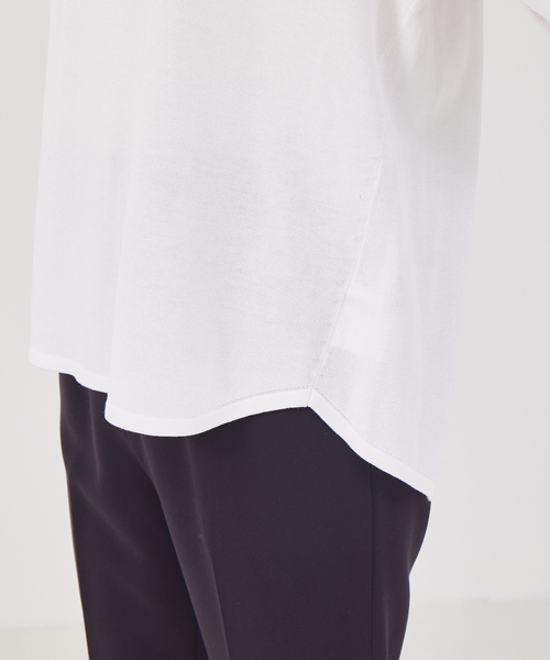 qualite（カリテ）の「シアースリーブニット（ニット/セーター・レディース・ダークベージュ/ダークネイビー/ホワイト・フリー）」の15枚目の写真