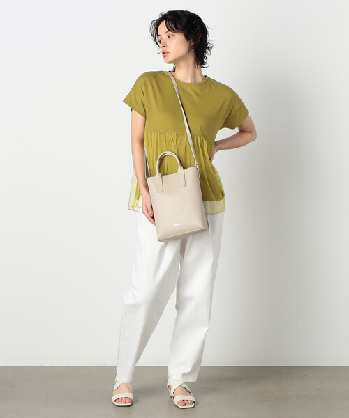 MONO　COMME CA（モノコムサ）の「縦ミニ トート ショルダー（ショルダーバッグ・レディース・ライトグリーン/ブラウン/ブラック/グレイッシュベージュ・FREE）」の8枚目の写真