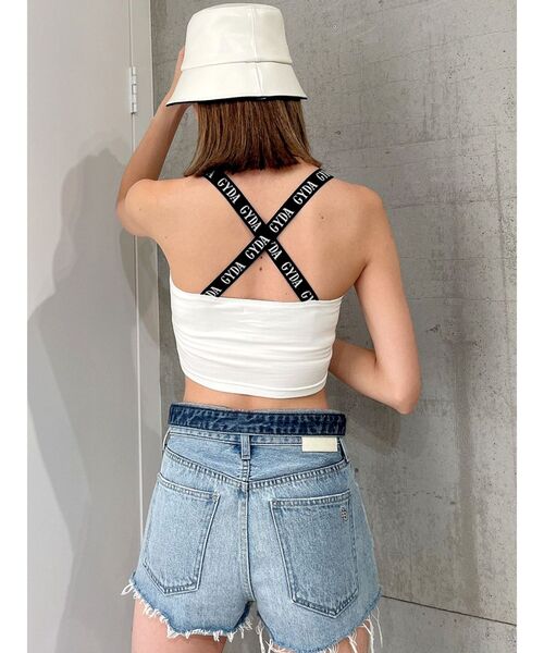 GYDA（ジェイダ）の「GYDA LOGO テープBACKクロスビスチェ（タンクトップ・レディース・ブラック/オフホワイト・FREE）」の21枚目の写真