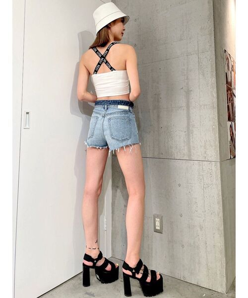 GYDA（ジェイダ）の「GYDA LOGO テープBACKクロスビスチェ（タンクトップ・レディース・ブラック/オフホワイト・FREE）」の9枚目の写真