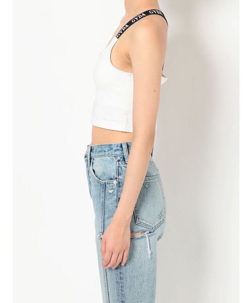 GYDA（ジェイダ）の「GYDA LOGO テープBACKクロスビスチェ（タンクトップ・レディース・ブラック/オフホワイト・FREE）」の19枚目の写真