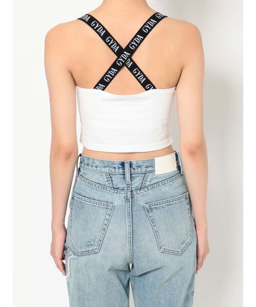 GYDA（ジェイダ）の「GYDA LOGO テープBACKクロスビスチェ（タンクトップ・レディース・ブラック/オフホワイト・FREE）」の11枚目の写真