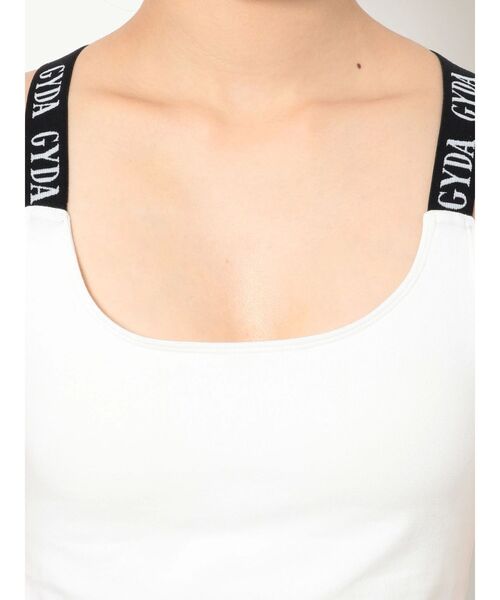 GYDA（ジェイダ）の「GYDA LOGO テープBACKクロスビスチェ（タンクトップ・レディース・ブラック/オフホワイト・FREE）」の14枚目の写真