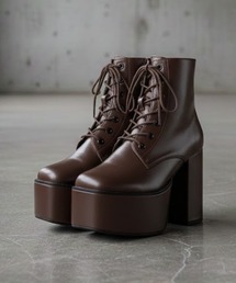 LOVEHUNTER/+10.5cm 軽量 厚底 スクエアトゥ ボリュームソール 太ヒール ストレッチブーツ(1535/1542)