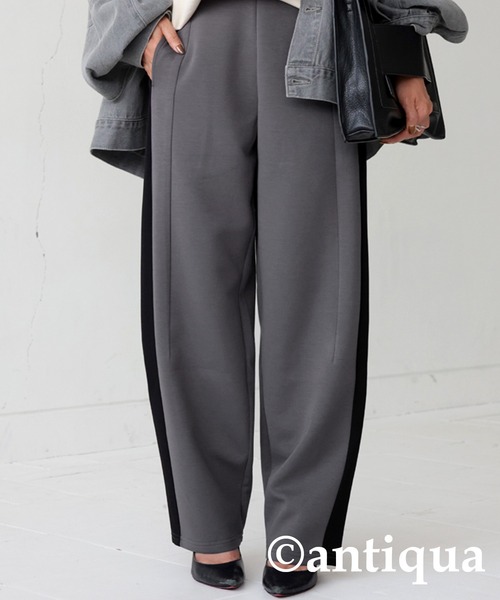 antiqua（アンティカ）の「モード配色ラインパンツ（その他パンツ・レディース・ダークグレー/ブラック・L/M）」の20枚目の写真