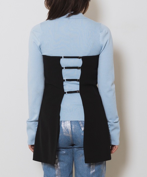 led.tokyo（レッドトウキョウ）の「【led.tokyo】フロントスリットビスチェトップス（その他トップス・レディース・ブラック/ベージュ・FREE）」の8枚目の写真