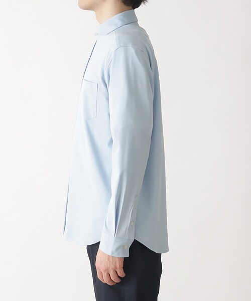 THE SHOP TK (ザ ショップ ティーケー )の「◆【ひんやりとした肌触り】アイスカノコカッタウェイシャツ(シャツ/ブラウス・メンズ・ライトブルー/ライトグレー/ネイビー・01/02/03/04)」の5枚目の写真