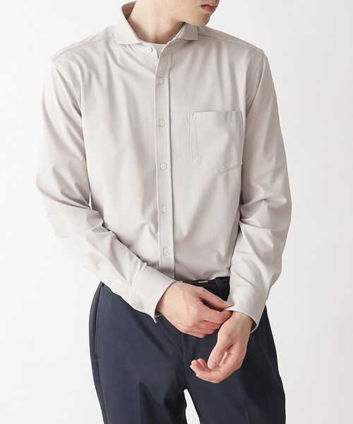 THE SHOP TK (ザ ショップ ティーケー )の「◆【ひんやりとした肌触り】アイスカノコカッタウェイシャツ(シャツ/ブラウス・メンズ・ライトブルー/ライトグレー/ネイビー・01/02/03/04)」の11枚目の写真