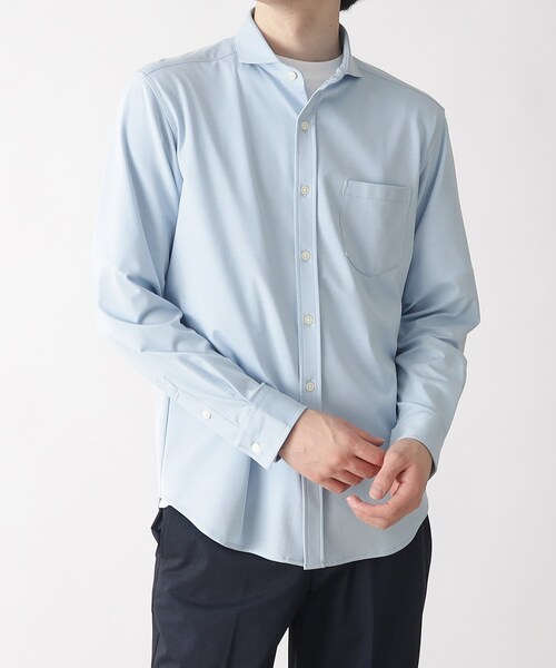 THE SHOP TK (ザ ショップ ティーケー )の「◆【ひんやりとした肌触り】アイスカノコカッタウェイシャツ(シャツ/ブラウス・メンズ・ライトブルー/ライトグレー/ネイビー・01/02/03/04)」の19枚目の写真