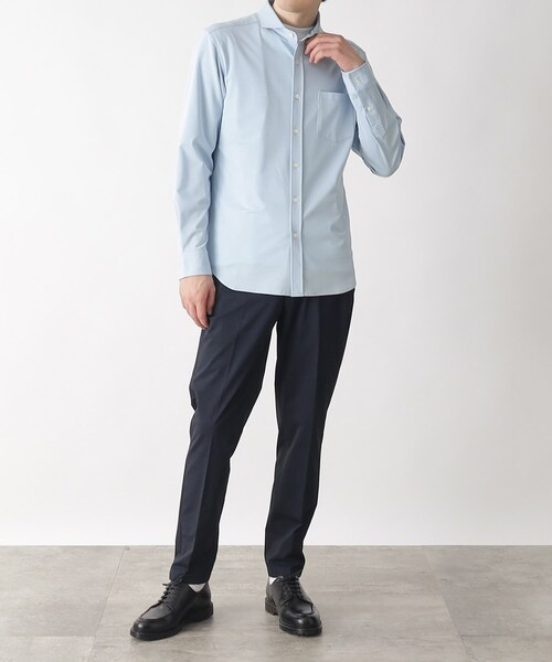 THE SHOP TK (ザ ショップ ティーケー )の「◆【ひんやりとした肌触り】アイスカノコカッタウェイシャツ(シャツ/ブラウス・メンズ・ライトブルー/ライトグレー/ネイビー・01/02/03/04)」の20枚目の写真