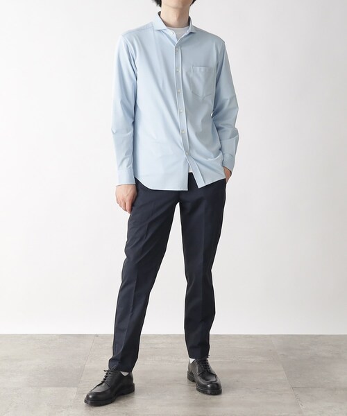 THE SHOP TK (ザ ショップ ティーケー )の「◆【ひんやりとした肌触り】アイスカノコカッタウェイシャツ(シャツ/ブラウス・メンズ・ライトブルー/ライトグレー/ネイビー・01/02/03/04)」の21枚目の写真