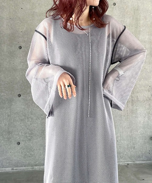 PAGEBOY(ページボーイ)の「メッシュSETワンピース(ワンピース・レディース・オフホワイト/チャコールグレー/ブラック・FREE)」の22枚目の写真