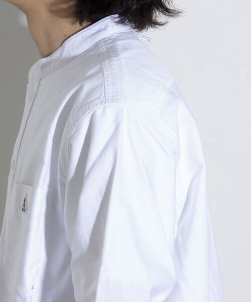 GEVACO(ゲバコ)の「【GEVACO/ゲバコ】オックスバンドカラー長袖シャツ ノーカラーシャツ(シャツ/ブラウス・メンズ・オフホワイト/ブルー系その他/グレー系その他・M/L)」の13枚目の写真