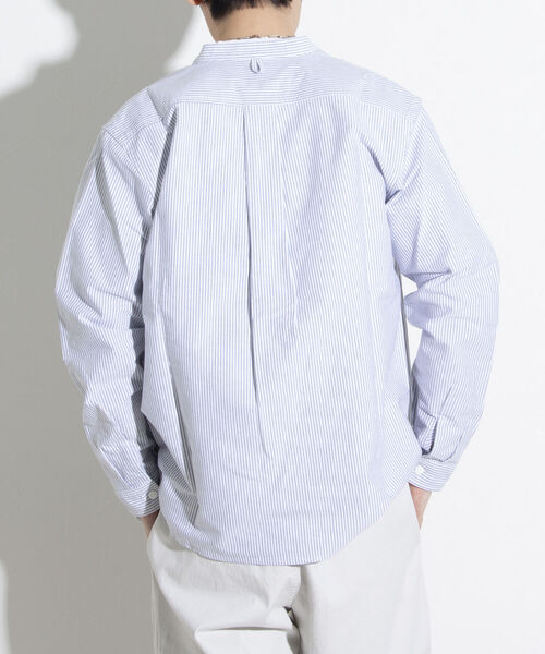 GEVACO(ゲバコ)の「【GEVACO/ゲバコ】オックスバンドカラー長袖シャツ ノーカラーシャツ(シャツ/ブラウス・メンズ・オフホワイト/ブルー系その他/グレー系その他・M/L)」の14枚目の写真