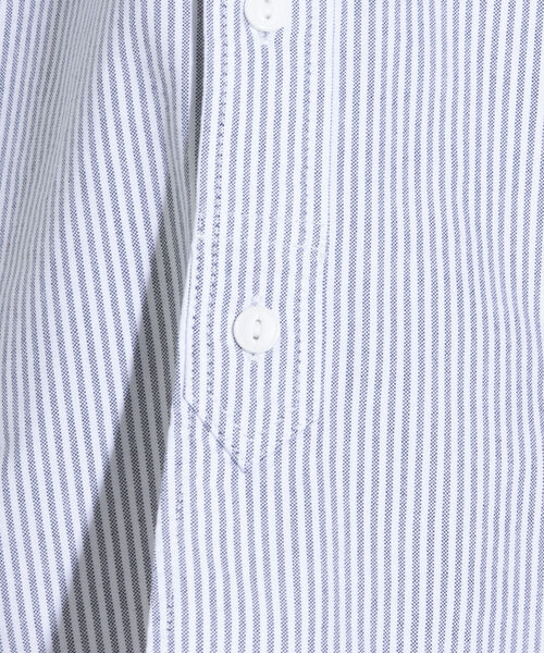 GEVACO(ゲバコ)の「【GEVACO/ゲバコ】オックスバンドカラー長袖シャツ ノーカラーシャツ(シャツ/ブラウス・メンズ・オフホワイト/ブルー系その他/グレー系その他・M/L)」の20枚目の写真