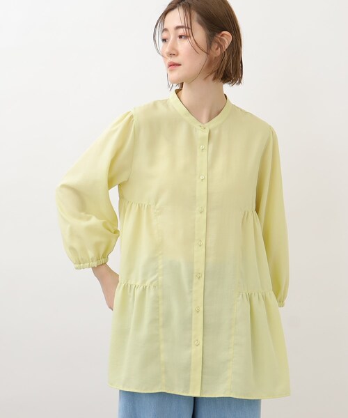 grove（グローブ）の「◆ビンテージボイルティアードブラウス（シャツ/ブラウス・レディース・イエロー/ブラウン系その他/アイボリー・03/02/04/01/05）」の3枚目の写真