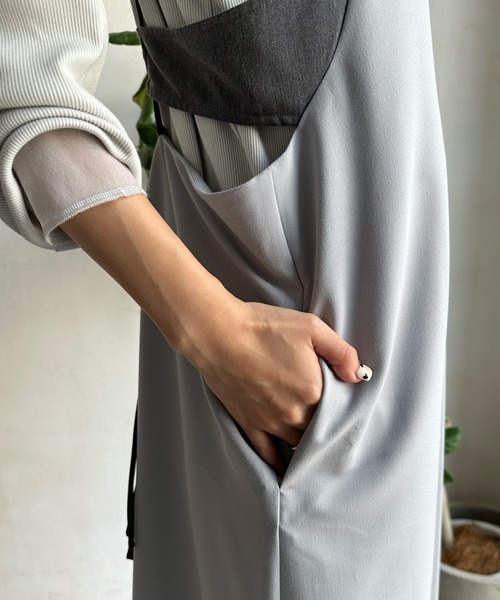 DOUDOU ベージュ キャミワンピース 38 DouDou（ドゥドゥ）の「【WEB限定】コードストッパーストラップ