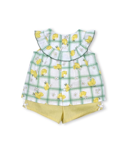 BeBe（ベベ）の「BeBe/【お揃い】コットンレモン柄チュニックパンツセットベビー(80~90cm)（ロンパース・キッズ・イエロー・90/80）」の6枚目の写真