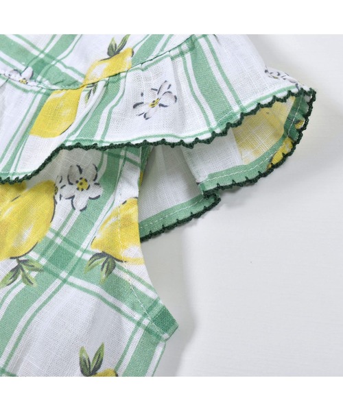 BeBe（ベベ）の「BeBe/【お揃い】コットンレモン柄チュニックパンツセットベビー(80~90cm)（ロンパース・キッズ・イエロー・90/80）」の12枚目の写真