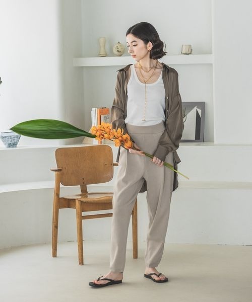 eL（エル）の「【eL】MadeinJapan Basic Tanktop/197836（タンクトップ・レディース・ブラック/ホワイト/ミント・FREE）」の9枚目の写真