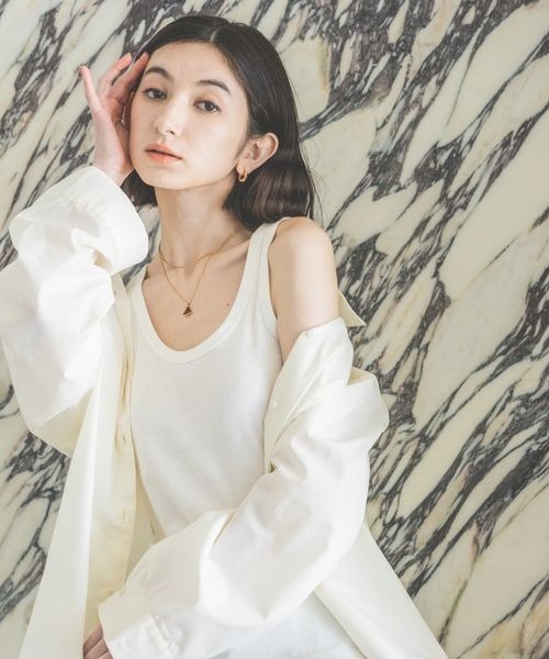 eL（エル）の「【eL】MadeinJapan Basic Tanktop/197836（タンクトップ・レディース・ブラック/ホワイト/ミント・FREE）」の12枚目の写真