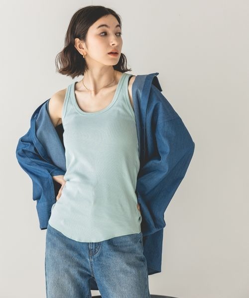 eL（エル）の「【eL】MadeinJapan Basic Tanktop/197836（タンクトップ・レディース・ブラック/ホワイト/ミント・FREE）」の16枚目の写真