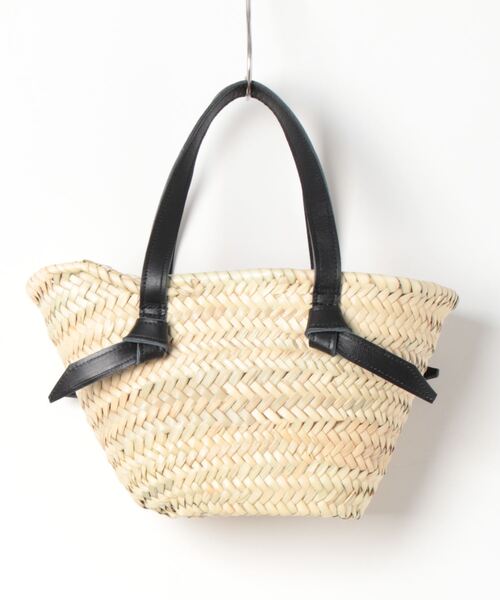 Fatima morocco(ファティマモロッコ)の「FATIMA MOROCCO: LEATHER HANDLE BSKT(ショルダーバッグ・レディース・ホワイト/ブラック・FREE)」の6枚目の写真