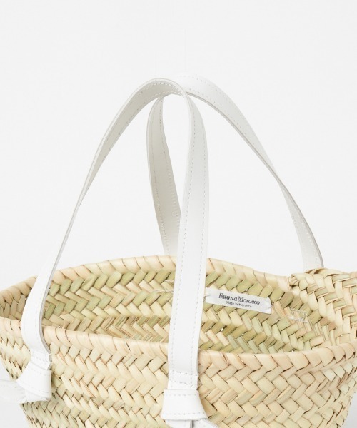 Fatima morocco(ファティマモロッコ)の「FATIMA MOROCCO: LEATHER HANDLE BSKT(ショルダーバッグ・レディース・ホワイト/ブラック・FREE)」の10枚目の写真