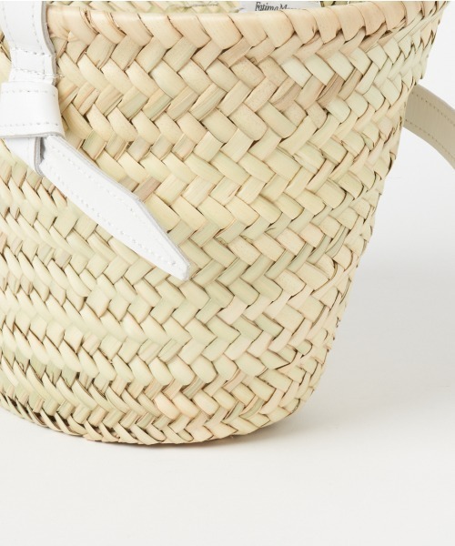 Fatima morocco(ファティマモロッコ)の「FATIMA MOROCCO: LEATHER HANDLE BSKT(ショルダーバッグ・レディース・ホワイト/ブラック・FREE)」の9枚目の写真