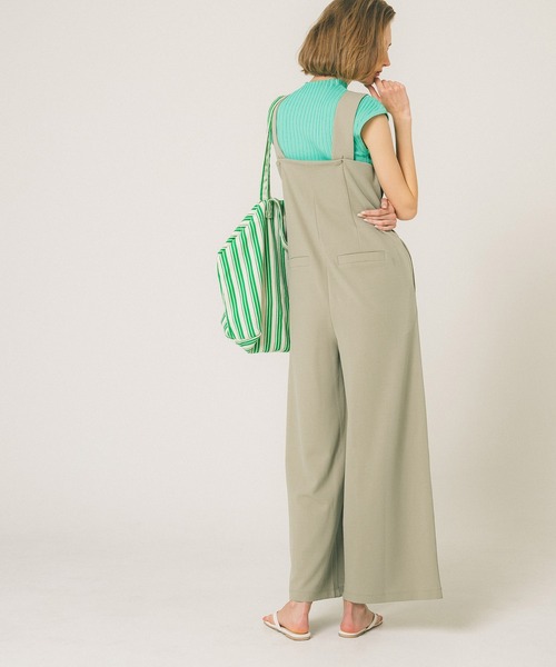 coca（coca）（コカ）の「カットカルゼタックサロペット（サロペット/オーバーオール・レディース・ベージュ/ブラック・M/L）」の4枚目の写真