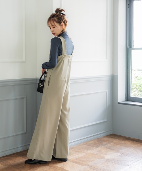 coca（coca）（コカ）の「カットカルゼタックサロペット（サロペット/オーバーオール・レディース・ベージュ/ブラック・M/L）」の12枚目の写真