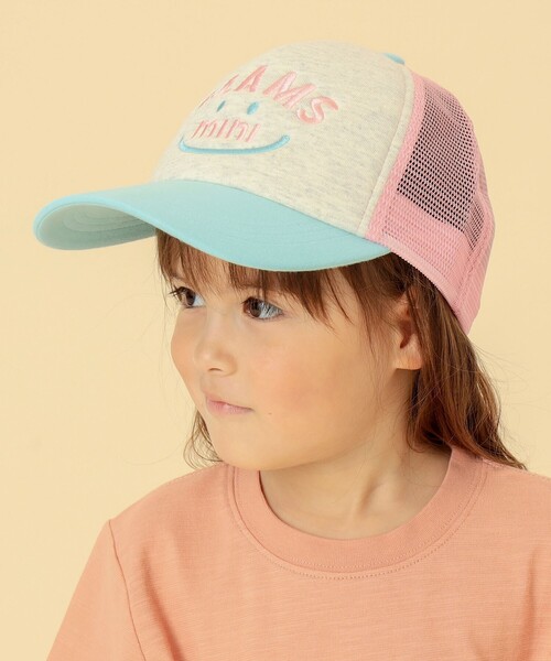 BEAMS mini(ビームスミニ)の「BEAMS mini / スマイル メッシュ キャップ 23(キャップ・キッズ・オレンジ/ブルー/ピンク/ナチュラル・ONE SIZE)」の22枚目の写真