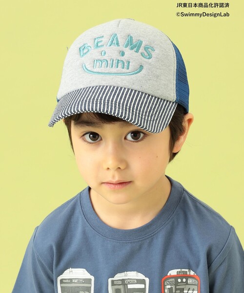 BEAMS mini(ビームスミニ)の「BEAMS mini / スマイル メッシュ キャップ 23(キャップ・キッズ・オレンジ/ブルー/ピンク/ナチュラル・ONE SIZE)」の20枚目の写真