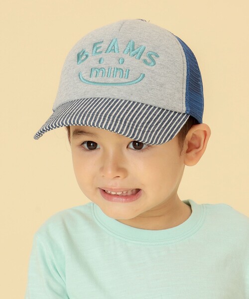 BEAMS mini(ビームスミニ)の「BEAMS mini / スマイル メッシュ キャップ 23(キャップ・キッズ・オレンジ/ブルー/ピンク/ナチュラル・ONE SIZE)」の19枚目の写真