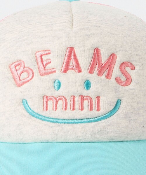 BEAMS mini(ビームスミニ)の「BEAMS mini / スマイル メッシュ キャップ 23(キャップ・キッズ・オレンジ/ブルー/ピンク/ナチュラル・ONE SIZE)」の10枚目の写真