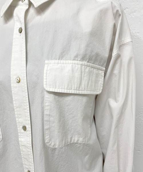 SHENERY（シーナリー）の「コットンビッグシャツ（シャツ/ブラウス・レディース・ピンク/イエロー/オフホワイト/ベージュ・FREE）」の21枚目の写真