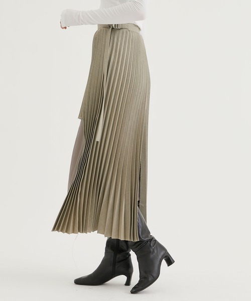 TAROHORIUCHI スカート TARO HORIUCHI/タロウホリウチ】Cutout Pleats Skirt/カット