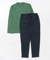 Champion(チャンピオン)のChampion/チャンピオン ルームウェア ワンポイントロゴ 綿混天竺 長袖長パンツ(ルームウェア/パジャマ)