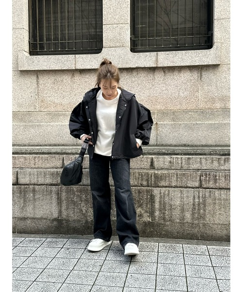 ulu（ウル）の「Balloon sleeve mountain jacket（マウンテンパーカー・レディース・ブラック・FREE）」の8枚目の写真