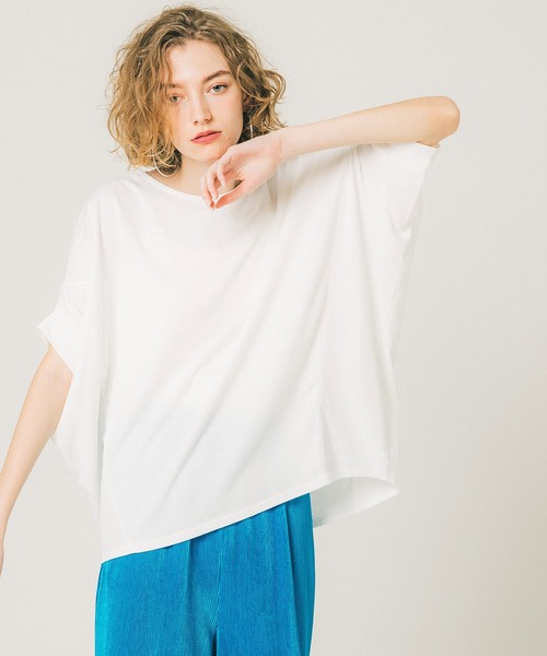 coca(coca)(コカ)の「バンザイスリーブTシャツ(Tシャツ/カットソー・レディース・A/ブラック/ホワイト/B・M/L)」の2枚目の写真