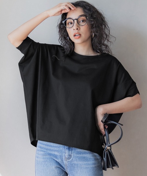 coca(coca)(コカ)の「バンザイスリーブTシャツ(Tシャツ/カットソー・レディース・A/ブラック/ホワイト/B・M/L)」の3枚目の写真